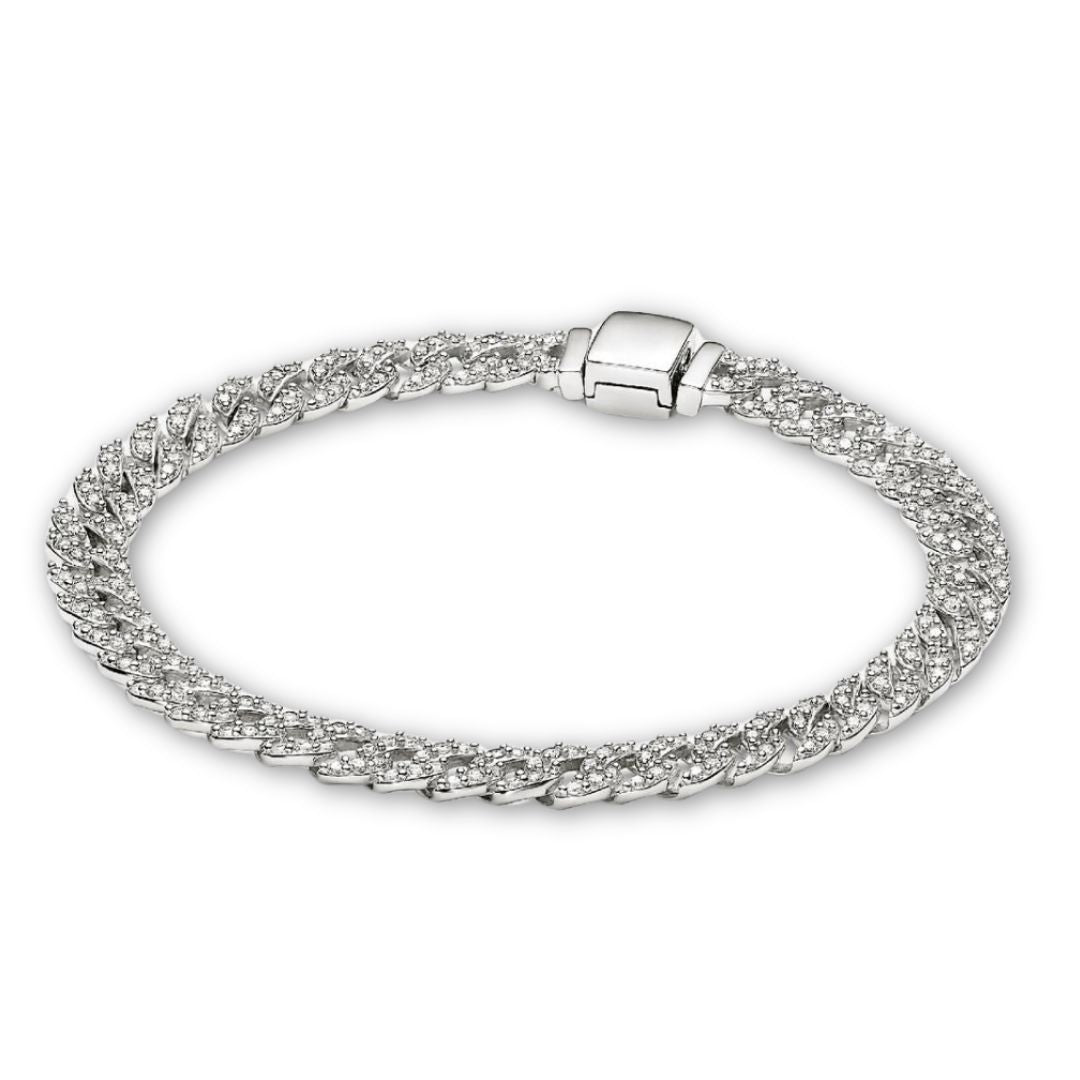 Pulsera Cubana Ancha Dorada