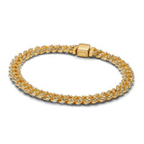 Pulsera Cubana Ancha Dorada