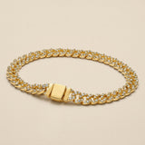 Pulsera Cubana Ancha Dorada