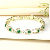 Pulsera de tenis dorada