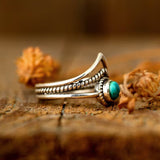 Anillo con perlas turquesa