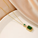 Collar Greta con piedra esmeralda