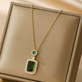 Collar Greta con piedra de esmeralda