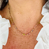Collar Isabella con piedra de colores-CZ