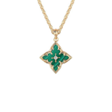 Collar con colgante de trébol de esmeralda | Oro