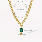 Collar con Gran Cadena y Colgante de Esmeralda | Oro