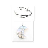 Collar con colgante de árbol de la vida de cristal