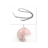 Collar con colgante de árbol de la vida de cristal