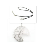 Collar con colgante de árbol de la vida de cristal