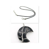 Collar con colgante de árbol de la vida de cristal