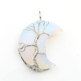 Collar con colgante de árbol de la vida de cristal