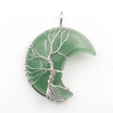 Collar con colgante de árbol de la vida de cristal