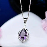 Collar con Cristal Lila