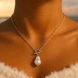 Collar con perla natural