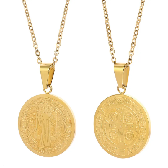 Collar con Colgante Redondo en Forma de O