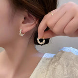 Pendientes colgantes de perla redonda