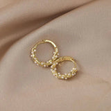 Pendientes colgantes de perla redonda