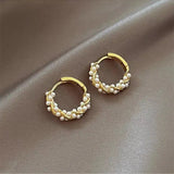 Pendientes colgantes de perla redonda