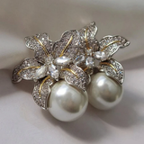Pendientes colgantes con flor y margarita