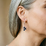 Pendientes colgantes con cristales azules