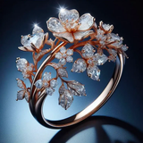 Flor de cristal azul cielo