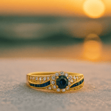 Karla | Anillo de circonita azul