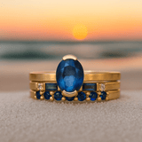 Katrine | Anillo de piedra azul