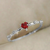 Anillo de Coral de Oro Blanco