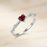 Anillo de Coral de Oro Blanco