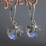 Pendientes circulares de plata antigua