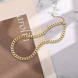 Collar cubano con cadenas gruesas en oro