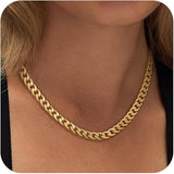 Collar cubano con cadenas gruesas en oro