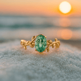 Laura | Anillo de Ágata Verde