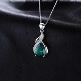 Collar Leonias con piedra de esmeralda