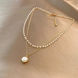 Collar de lujo con perlas en oro