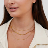 Collar de oro multicapa
