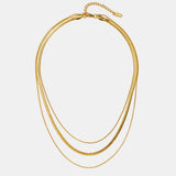 Collar de oro multicapa