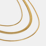 Collar de oro multicapa