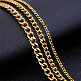 Collar minimalista con cadena cubana para hombres