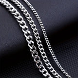 Collar minimalista con cadena cubana para hombres