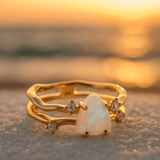 Nora | Anillo de plata con piedra lunar