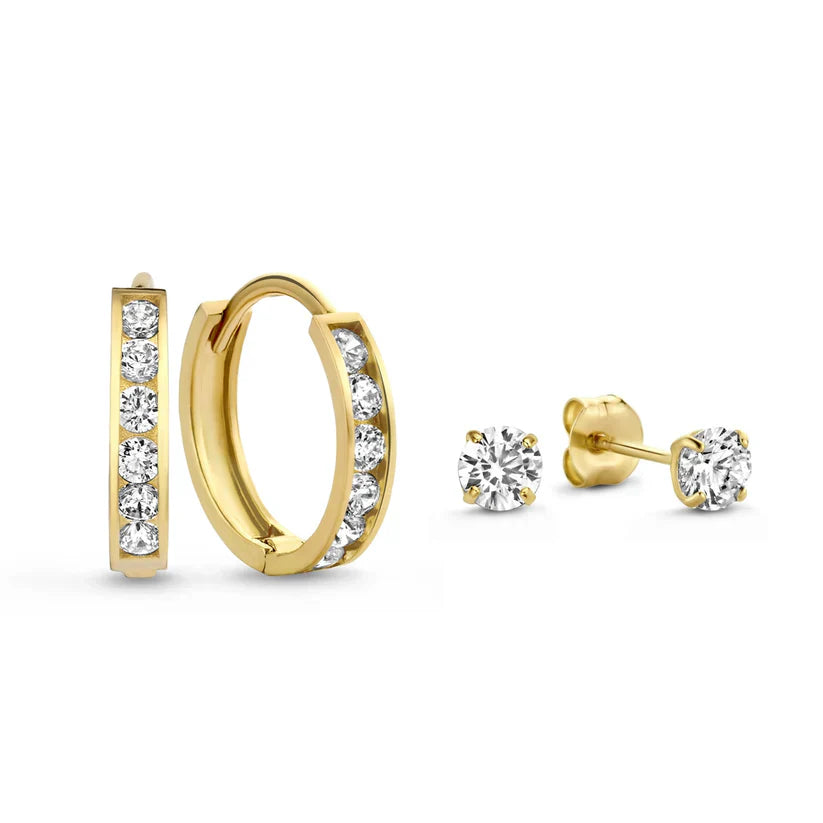 Conjunto de pendientes "Dara Brillant" con piedras
