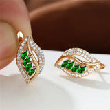 Pendientes Katarina Hoja Esmeralda
