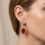 Pendientes Thalessia de oro rosa