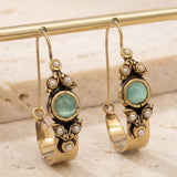 Pendientes de estilo étnico-retro con colgante