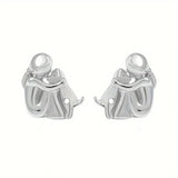 Pendientes en dos colores, plata y oro