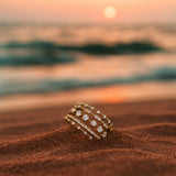 Olivia | Anillo de oro con bandas entrelazadas