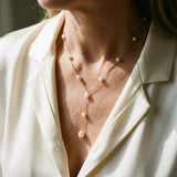 Collar retro con perla colgante