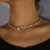 Cadena retro con doble circonita