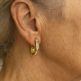 Pendientes Retro de Oro y Diamante